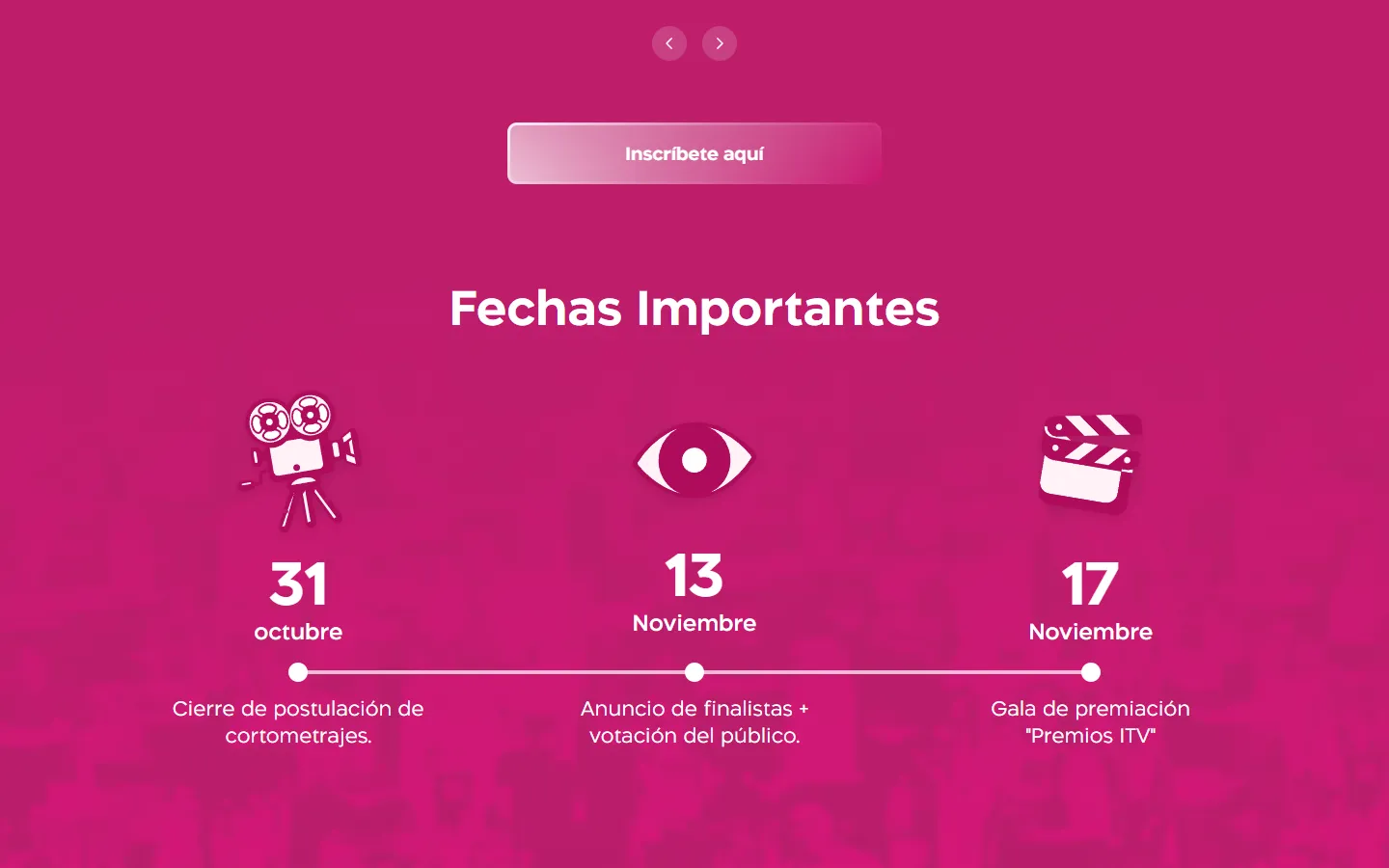 Key dates timeline with the submission deadline on 31 October, the finalists announcement on 13 November and the awards gala on 17 November.